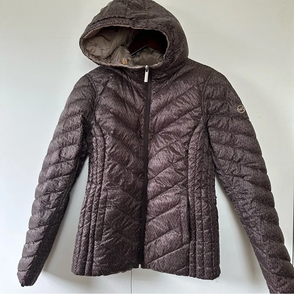 Michael Kors Logo Reversible Puffer Jacket